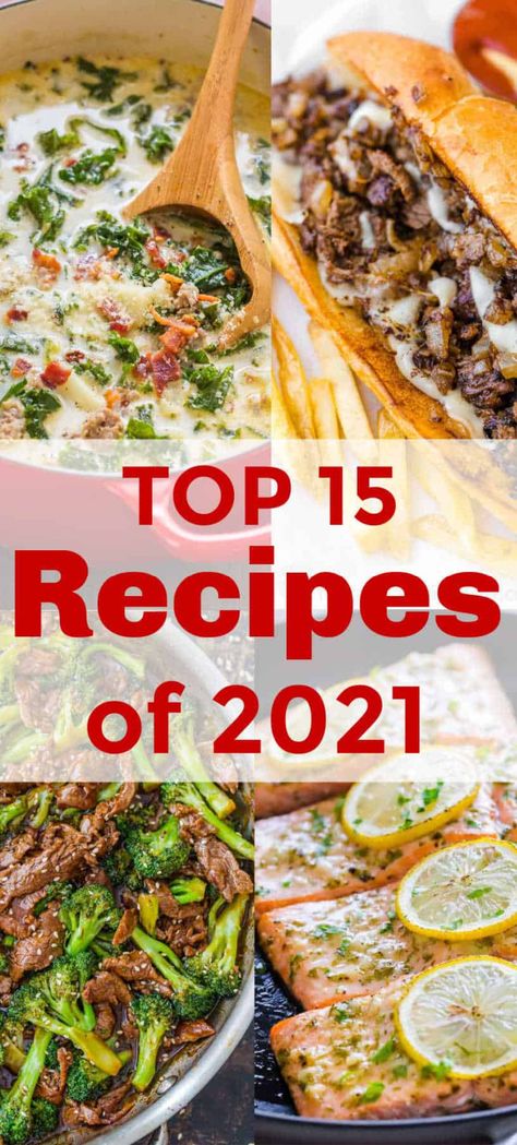 These were the most popular recipes of 2021 including the main course, salad, side dish, soup, and dessert recipes. Dinner Guests Recipes, Easy Fancy Dinner Recipes, Main Course Salad, Dessert Soup, Unique Dinner Recipes, Unique Dinner, Popular Dinner Recipes, Fancy Dinner Recipes, Main Course Dishes