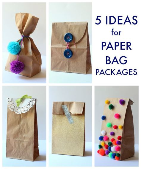 5 Cheap and Awesome Brown Paper Bag Party Favor Package Ideas! Just in time for the holidays!! Diy Loot Bags, Diy Goodie Bags, Diy Paper Bag, Paper Bag Crafts, Paper Lunch Bags, Tenth Birthday, Cadeau Parents, Package Ideas, Loot Bags