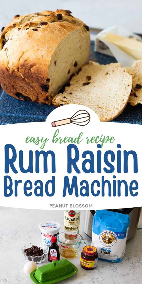 Bread Machine Raisin Bread Rum Raisin Bread, Raisin Bread Pudding, Beginner Baker, Bread Machine Recipe, Peanut Blossoms, Peanut Gallery, Recipe For Beginners, Bread Maker Recipes, Family Projects