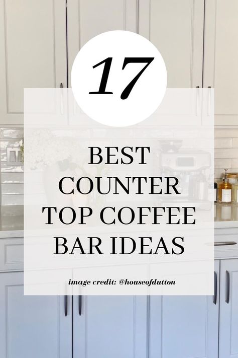 If you’re looking for the best countertop coffee bar ideas to make the most of your space, then you’ve come to the right place. This post is all about the best coffee bar ideas to jump-start your morning. 

see it all here:

https://byannabellerose.com/countertop-coffee-bar-ideas/ Coffee Bar Countertop Ideas, Countertop Coffee Bar Ideas, Countertop Coffee Bar, Coffee Station Ideas Countertop, Built In Coffee Bar, Best Countertops, Coffee Bar Ideas Kitchen Counter, Minimalist Kitchen Essentials, Bar Countertops