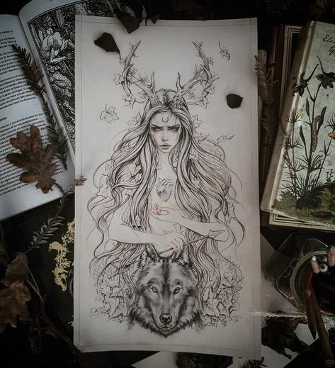 Artemis Tattoo, Kunst Tattoos, Goddess Tattoo, Mythology Tattoos, Badass Tattoos, Nature Tattoos, Tattoo Design Drawings, Sketch Art, Greek Gods