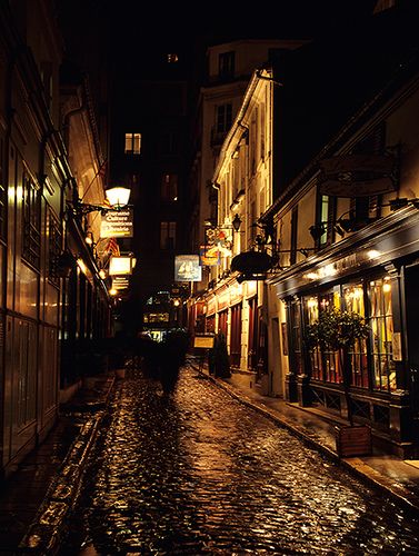 Paris Street at Night by rick koconis, via Flickr Paris Streets At Night, Paris Street Aesthetic, Streets Night, Cafe At Night, France Street, Paris Streets, Street At Night, A Night At The Opera, French Street