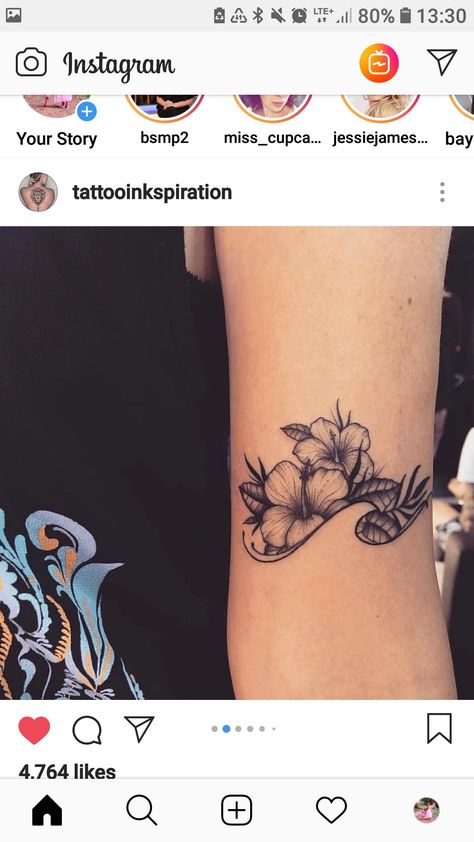 Floral waves Water Tattoo, Waves Tattoo, Flower Tattoos, Tattoos And Piercings, Flower Tattoo, Tatting, Piercings, Tattoos, Floral