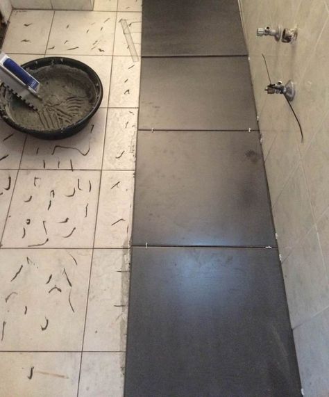 Consider tiling over your existing tiles as an easy way to upscale your kitchen or bathroom. Tile Over Tile, Diy Life, Tile Floor, Home Appliances, Home Improvement, New Homes, Flooring