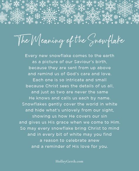 Snowflake Meaning Printable, Meaning Of Snowflake, Christian Snowflake Poem, Snowflake Poem Printable, Snowflake Quotes Inspirational, Christmas Meaning Quotes, Meaning Of The Snowflake, Snowflake Sayings, Snowflake Meaning