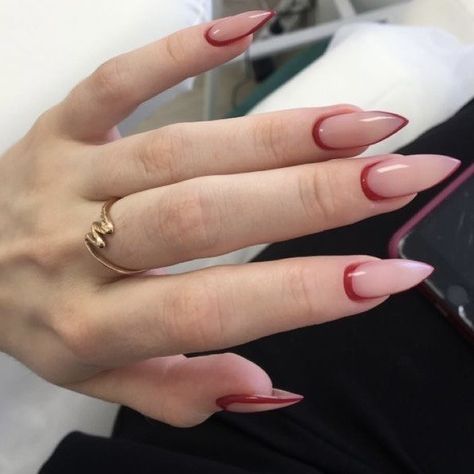 Red Outline Nails, Red Outlined Nails, Redrum Nails, Outlined Nails, Outline Nails, Modern Vampire, Vampire Nails, Modern Vampires, Red Outline