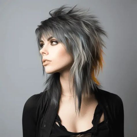 Mullet Haircuts, Shaggy Haircut, Rocker Hair, Wolf Haircut, Haircuts For Medium Length Hair, Textured Layers, Layered Haircuts For Medium Hair, Edgy Haircuts, Punk Hair