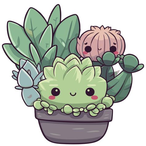 cactus plantas kawaii dibujos animados Cute Cactus Drawing, Diy With Paper, Cactus Drawing, Cactus Planta, Cute Cactus, Clash Royale, Kawaii Wallpaper, Cactus, Drawings