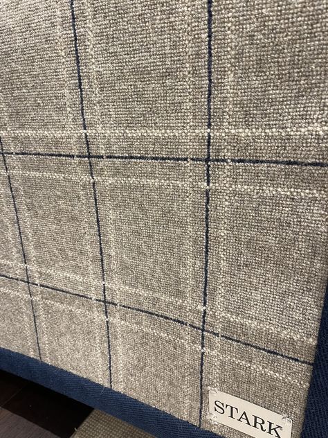 Blue Plaid Carpet, Plaid Wall To Wall Carpeting, Pattern Wall To Wall Carpet, Attic Addition, Stair Idea, Plaid Carpet, Staircase Carpet Runner, Patterned Stair Carpet, Rustic Cottage Decor