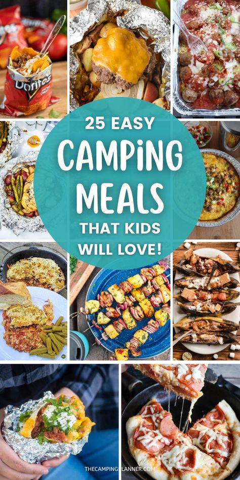 Campfire cooking can be a lot of fun, but when you've got kids who are picky eaters, this throws a whole new consideration into your camping meal planning. These camping meals for kids are the perfect kid-friendly campfire recipes and ideas to make sure the whole family is well-fed, with minimal whinging! Easy campfire dinners for kids. Kid-friendly camping meals. Camoing meals for kids to make. Easy Camping Meals For Kids, Tent Camping Food, Easy Campfire Meals, Camping Meals For Kids, Campfire Dinners, Camping Meal Planning, Meals For Kids, Campfire Recipes, Camping Meal