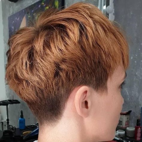 Feminine Pixie Cut, Feminine Pixie Cuts, Pixie Undercut, Undercut Long Hair, Feminine Pixie, Short Red Hair, Hair To One Side, Messy Pixie Cuts, Undercut Pixie Haircut