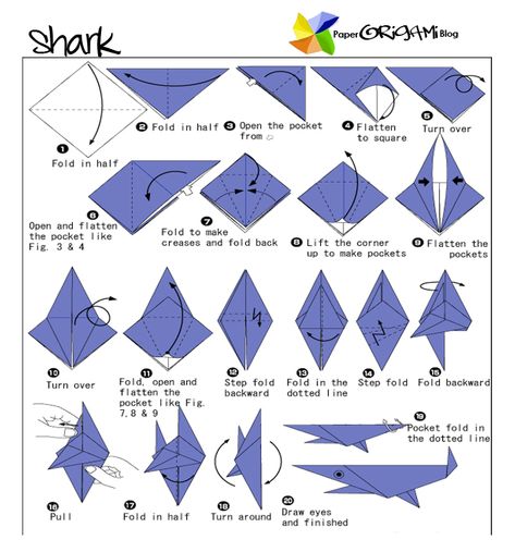 Shark Shark Origami, Origami Instructions For Kids, Origami Shark, Dragon Origami, Origami Guide, Batman Bedroom, School Newspaper, Origami Diagrams, Kids Origami