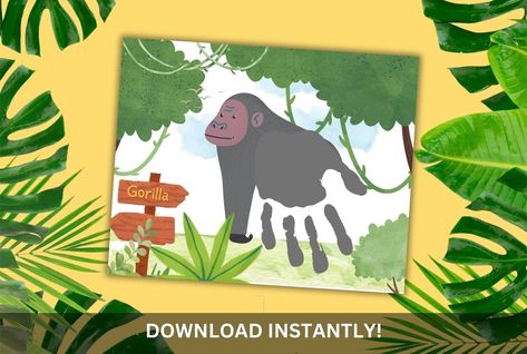 Roar into creativity with our Gorilla Handprint DIY! 🖐️🎨 Craft a delightful jungle keepsake perfect for toddlers in the classroom or at home. 🏞️ Download the Gorilla Handprint Printable for a fun and educational crafting experience. 🌟 #KidsCrafts #DIYArt #JungleAnimals #ToddlersCraft Gorilla Handprint, Handprint Printable, Keepsake Crafts, Wild Adventures, Diy Activities, Classroom Crafts, Activity For Kids, Craft For Kids, Jungle Animals