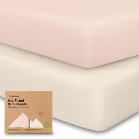 PRICES MAY VARY. 100% Viscose Derived from Bamboo 2-Pack Fitted Crib Sheets - Each set comes with 2 Isla Fitted Crib Sheets, that fits standard nursery, baby, and toddler crib mattresses sized at 52” x 28” and height of 3” to 8”. Soft & Breathable - Made of 100% viscose derived from bamboo, its breathability allows maximum comfort for your baby or toddler during nap time and bedtime. The natural material is also suitable for all skin types including sensitive and delicate skin. Easy To Put On - Pack And Play Mattress, Pack N Play Mattress, Pack And Play Sheets, Toddler Bed Sheets, Organic Crib Sheets, Smart Fabric, Toddler Crib, Baby Crib Sheets, Baby Mattress