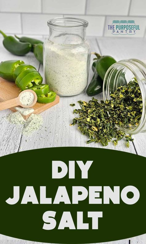 Jalapeno Salt Diy, Jalapeno Seasoning Recipe, Garden Jalapeno Recipes, Freeze Dried Jalapenos, Jalapenos Canning Recipes, Jalapeno Salt Recipes, Jalapeno Ideas, Jalapeno Salt, Canning Planner