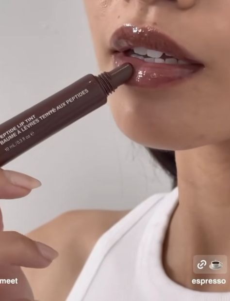 Brown Lip Gloss Aesthetic, Brown Lip Products, 90s Brown Lip, Brown Glossy Lips, Lipgloss Brown, Showgirl Makeup, Brown Lipgloss, Brown Lip Combo, 90s Lipstick