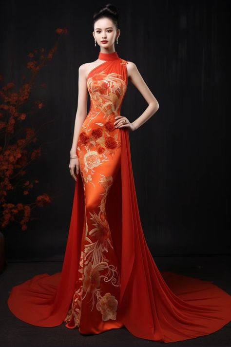 Goldfish Reference, Female Yakuza, Pretty Costumes, Moda China, Chinese Princess Dress, Royal Gowns, Chinese Fancy Dress, Heel Sandals Outfit, Pretty Costume