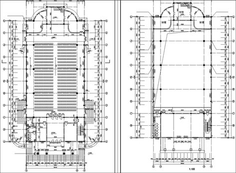 Cathedrals and Church 2 – CAD Design | Free CAD Blocks,Drawings,Details Contemporary Church Design, Church Building Plans, Floor Plan Symbols, Church Design Architecture, Church Building Design, French Town, Dream Castle, Church Interior Design, Bungalow Floor Plans