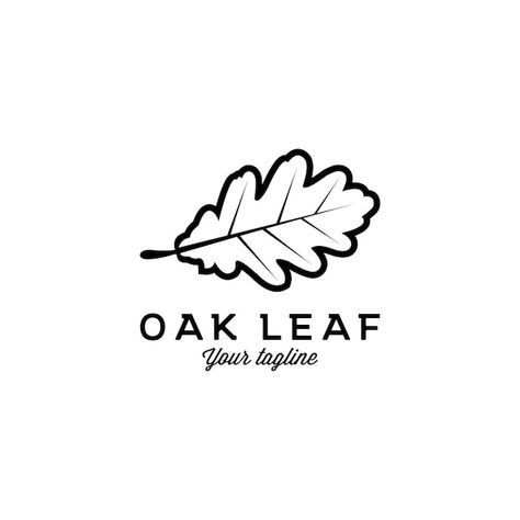 Oak leaf vector logo design | Premium Vector #Freepik #vector #oak-logo #leaf-logo #plant-logo #eco-logo Oak Leaf Logo, Oak Logo, Logo Plant, Plant Logo, Leaf Vector, Eco Logo, Leaves Vector, Leaf Logo, Vector Logo Design