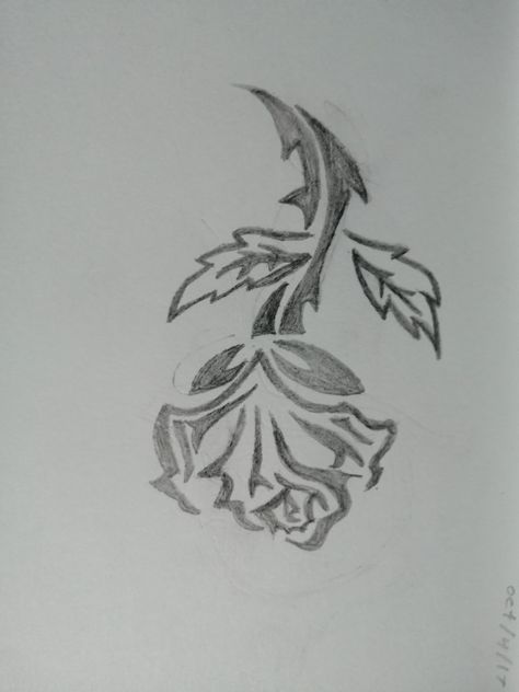 Drawing of a rose (upsidedown) Drawing Of A Rose, Mini Drawing, Rose Reference, Two Roses, Mommy Tattoos, Drawing Black, Rose Drawing, Flower Sketches, Roses Drawing