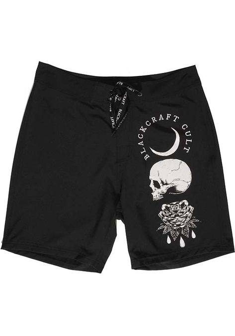 Goth Swimwear, Swim Trunks For Men, Blackcraft Cult, Spirits Of The Dead, Gothic Baby, Mens Bathing Suits, Summer Goth, Jersey Sweater, Cami Set