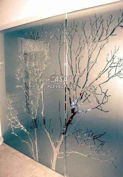 Glass Sticker Design Home, Office Glass Film Design, Frosted Glass Design Pattern Home, Glass Sticker Design Office, Frosted Window Design, Glass Door Sticker Tree, Glass Film Design, Glass Wall Design, Wall Partition Design