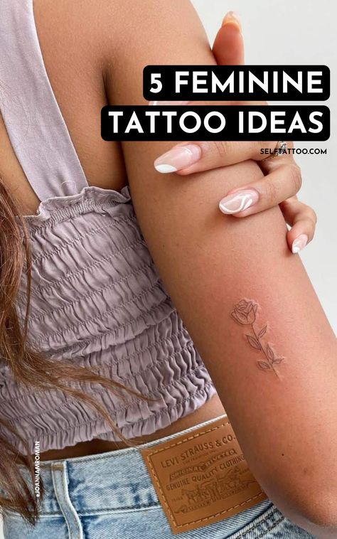 Dainty Tattoos Locations, Best Place For Flower Tattoo, Personal Tattoos For Women, Arm Tattoos For Women Dainty, Fashion Tattoo Ideas Classy, Areas For Small Tattoos For Women, Mini Feminine Tattoos, Feminine Places For Tattoos, Delicate Women Tattoos