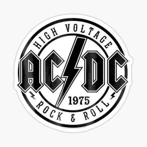 Rockband Logos, Acdc Logo, Ac Dc Rock, Vintage Music Posters, Ac Dc, Wings Tattoo, Vintage Music, Metal Artwork, Music Poster