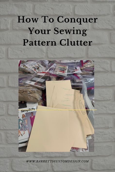 Are your patterns everywhere? Try these simple, economic solutions to organize your sewing patterns. How To Store Sewing Patterns, Clutter Solutions, How To Store, How To Organize, Sewing Tools, Sewing Techniques, Creative Crafts, Sewing Hacks, Diy Sewing