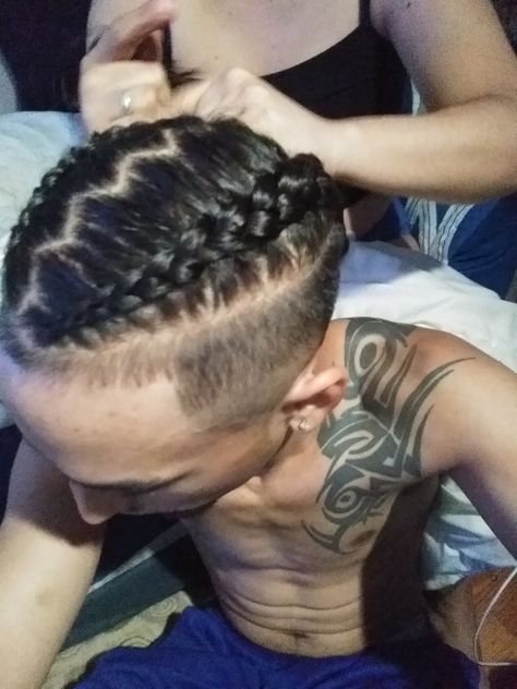 Native Braids Hairstyles Men, White Mens Braids Hairstyles, White Man Braids Hairstyles, Men Long Hairstyles Braid, Straight Hair Braids Men, Guy Braids Men Hairstyles Long Hair, 2 Braids For Men, White Men Braids, White Boy Braids