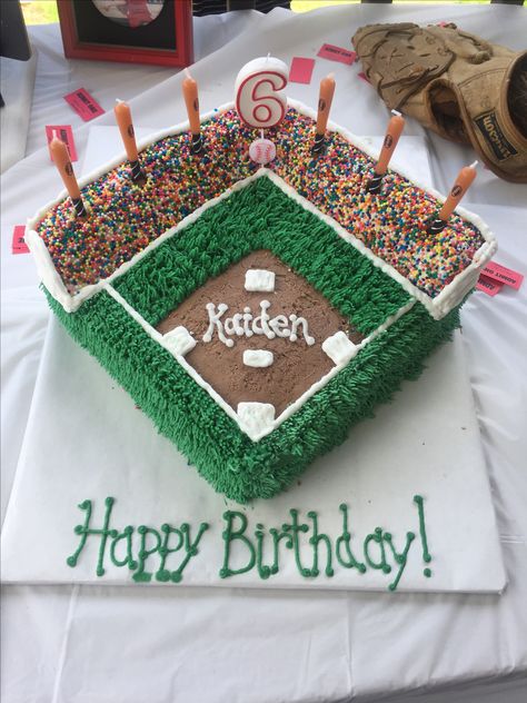 Baseball Birthday Cakes For Boys, Home Plate Cake, Easy Baseball Cake, Baseball Theme Birthday Cake, Baseball Theme Cake, Baseball Party Cake, Baseball Cupcake Cake, Baseball Cakes For Boys Birthdays, Baseball Themed Cake