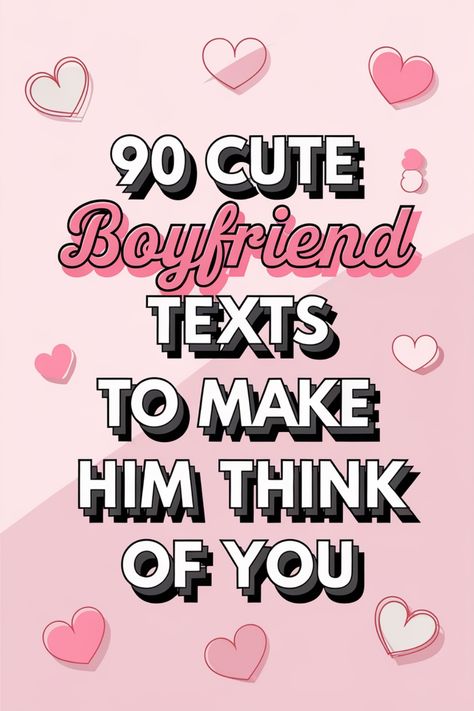 Need some inspiration for cute boyfriend texts? Look no further! This collection of 90 lovely messages will surely make him think of you all day long. Whether you want to send a sweet good morning text or a romantic bedtime message, these texts are perfect for expressing your love and affection. From simple "I miss you" texts to heartfelt confessions, there's something for every occasion. Surprise your special someone with these adorable messages and watch as they light up with joy! Cute Missing Texts To Your Boyfriend, Nice Texts To Boyfriend, Message For Busy Boyfriend, Texts Messages Boyfriend, Sweet Things To Text Your Boyfriend, Wake Up Messages Texts Boyfriends, Cute Boyfriend Texts Messages, Thinking Of You Text For Him, Cute I Miss You Texts