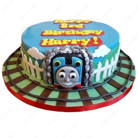 Train Birthday Ideas, Thomas Tank Engine Cake, Thomas Train Birthday Cake, Thomas The Tank Cake, Thomas Birthday Cakes, Thomas The Train Cake, Thomas Train Birthday, Tank Cake, Thomas The Train Birthday