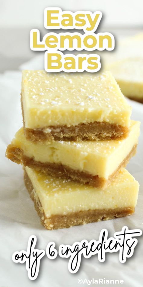 These mouthwatering lemon bars are a perfect blend of tangy and sweet, with a buttery graham cracker crust that adds an irresistible crunch. Easy to make and even easier to devour, they're the ultimate dessert for citrus lovers. Get ready to savor the bright and refreshing flavors in every bite! via @aylarianne Dessert Recipes Using Graham Crackers, Lemon And Graham Cracker Dessert, Easy Lemon Bars With Graham Cracker Crust, Lemon Granola Bars, Desserts With Graham Cracker Crumbs, Graham Crumbs Recipes, Lemon Bars Graham Cracker Crust, Graham Cracker Lemon Bars, Graham Cracker Crumbs Recipes