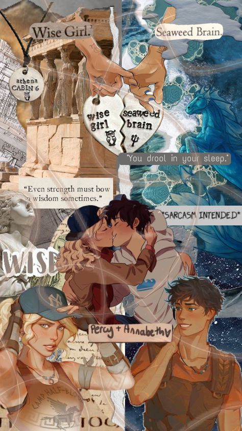 #pjo #percyjackson #annabethchase #percabeth #rickriordan Percy Jackson Wallpaper, Percy Jackson Head Canon, Percy And Annabeth, Wise Girl, Percy Jackson Art, G Man, Annabeth Chase, Percy Jackson Books, Uncle Rick