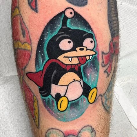 Futurama Tattoo, Cartoon Tv Shows, Sleeves Ideas, Badass Tattoos, Futurama, Realistic Art, Weird Art, Tattoo Design Drawings, Body Mods