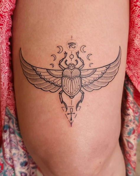 Egyptian Tattoo Ideas, Egyptian Tattoo For Women, Pharaoh Tattoo, Top Of Shoulder Tattoo, Egyptian Tattoos, Scarab Tattoo, Anubis Tattoo, Mystical Tattoos, Egypt Tattoo