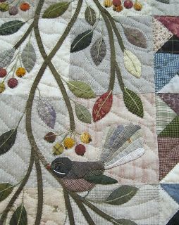 Quiltingorchardist: Quilts . ( Part 2 ) Strip Quilt, Yoko Saito, Japanese Quilts, Applique Quilt Patterns, Bird Quilt, Applique Quilting, Animal Quilts, Japanese Embroidery, Hand Applique