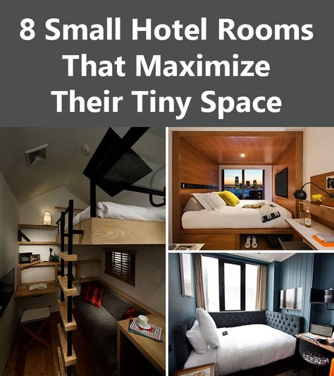 8 Small Hotel Rooms That Maximize Their Tiny Space Hotel Room Plan, Hotel Room Design Plan, Small Hotel Room, Hotel Bedroom Design, Boutique Hotel Room, Hotel Room Interior, Space Hotel, Hotel Room Design, Tiny Space