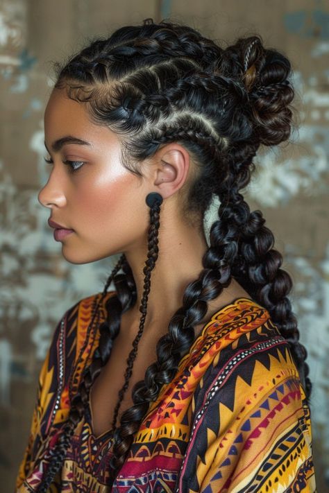 #BEAUTY, #RELATIONSHIPS #Fashion #Animals #Outfits #Winter Outfits #Animals Mexico Braids, Head Braid, Job Goals, Corn Rows, Unique Braids, Protective Hair, Stitch Braids, Hippy Chic, Hair Creations