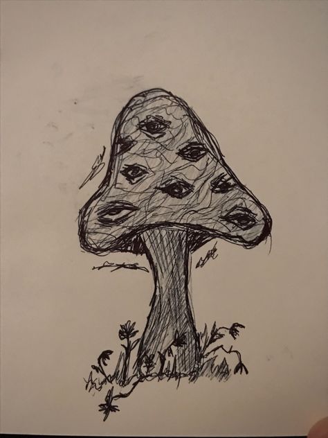 pretty easy mushroom drawing with eyes aesthetic drawings of mushroom aesthetic dark academia drawings Eyes On Mushrooms, Mushroom Eyes Tattoo, Creepy Mushrooms Drawing, Eye Butterfly Drawing, Mushroom Face Drawing, Eye Mushroom Art, Mushroom With Eyes Tattoo, Drawing Ideas Easy Mushrooms, Mushroom Eye Tattoo