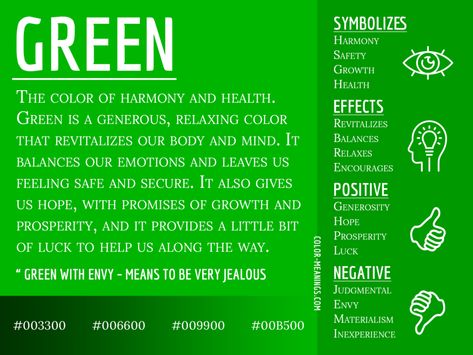 Color Meaning Personality, Green Color Meaning, Small Wave Tattoo, Neon Prom Dresses, Birth Colors, Color Symbolism, The Color Green, Shingle Colors, Shabby Chic Dresser