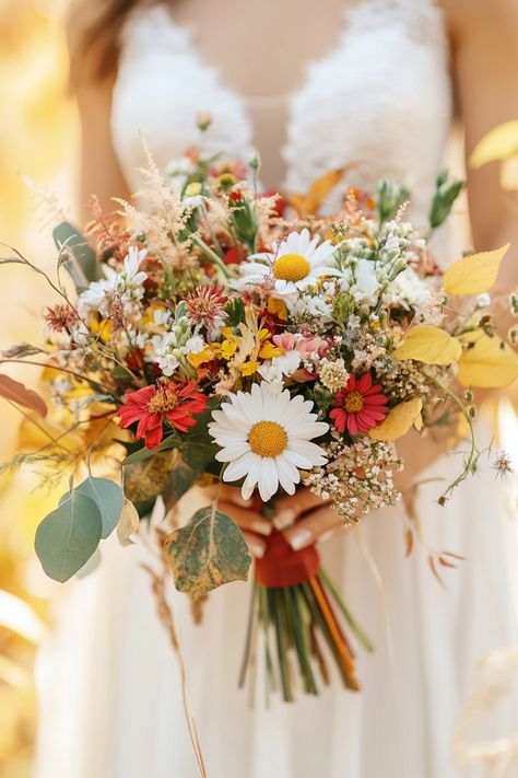 Transform your fall wedding with these 40+ stunning wildflower bouquets. They’re fresh, trendy, and made for autumn brides. Find your favorite now! #fallinspired #wildflowerwedding #weddingflorals Fall Wedding Wildflowers, Fall Bouquet Wedding October, Wildflower Bridal Bouquet Summer, Wildflower Wedding Fall, Wild Flower Wedding Flowers, Autumn Wildflower Wedding, Fall Wildflower Wedding Theme, Western Wildflower Wedding, Wild Flowers For Wedding