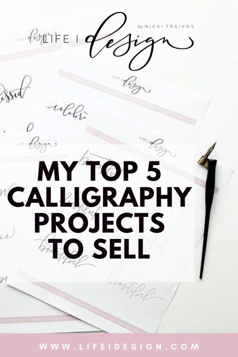 Hand Lettering Business, Modern Calligraphy Quotes, Calligraphy Projects, Oil Based Markers, Learn Modern Calligraphy, Sales Deck, Business Plan Outline, Diy Calligraphy, Projects To Sell