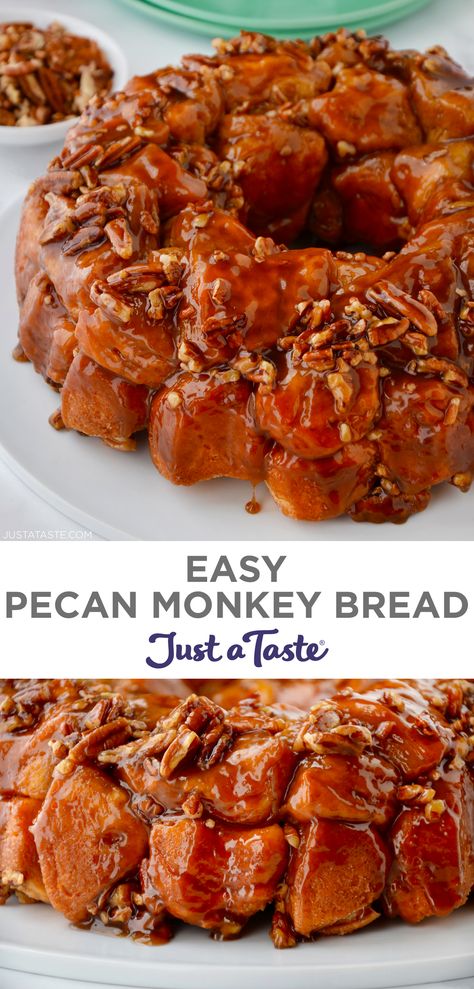 Monkey Bread With Biscuits, Monkey Bread With Canned Biscuits Grands, How To Make Monkey Bread With Biscuits, Can Bisquit Recipes, Monkey Bread From Biscuits, Biscuit Sweet Desserts, Dessert Recipes With Biscuits, Biscuits Dessert Recipes, Monkey Bread Recipe With Biscuits