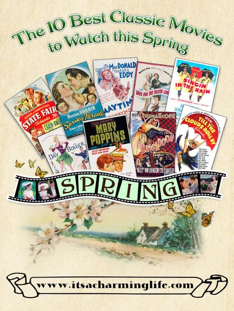 Spring Movies, David Tomlinson, Spring Movie, Best Classic Movies, Good Old Movies, Spring Cottagecore, Deanna Durbin, Donald O'connor, Jeanette Macdonald