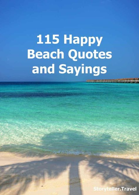 115 Happy Beach Quotes & Sayings (Sunshine & Ocean Captions) Ocean Breeze Quotes, Summer Sayings Quotes, Happy Beach Quotes, Breeze Quotes, Beach Quotes And Sayings, Seaside Quotes, Cute Beach Quotes, Beach Poems, Beach Quotes Inspirational