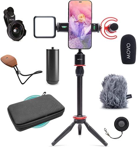 Iphone Vlogging, Vlogging Kit, Led Camera, Tripod Lighting, Phone Tripod, Usb Charging Station, Selfie Ring Light, Youtube Makeup, Wide Angle Lens