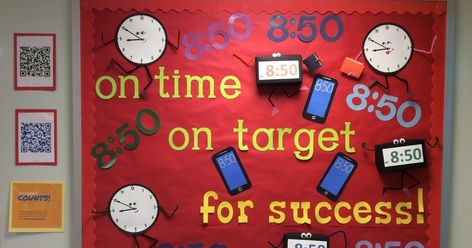 Attendance Display, Attendance Board Ideas, Attendance Ideas, Attendance Incentives, September Bulletin Boards, Attendance Board, School Counseling Bulletin Boards, Counseling Bulletin Boards, Perfect Attendance