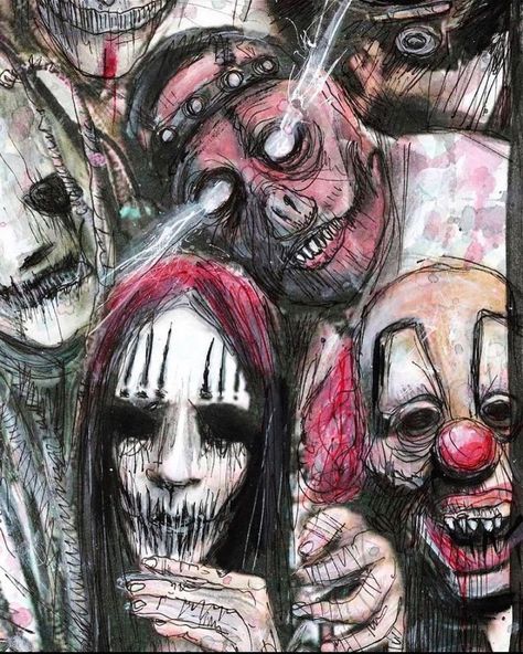 Slipknot Band, Arte Grunge, Heavy Metal Art, Band Wallpapers, Ethereal Art, Band Posters, Slipknot, Sketchbook Art Inspiration, Print Artist